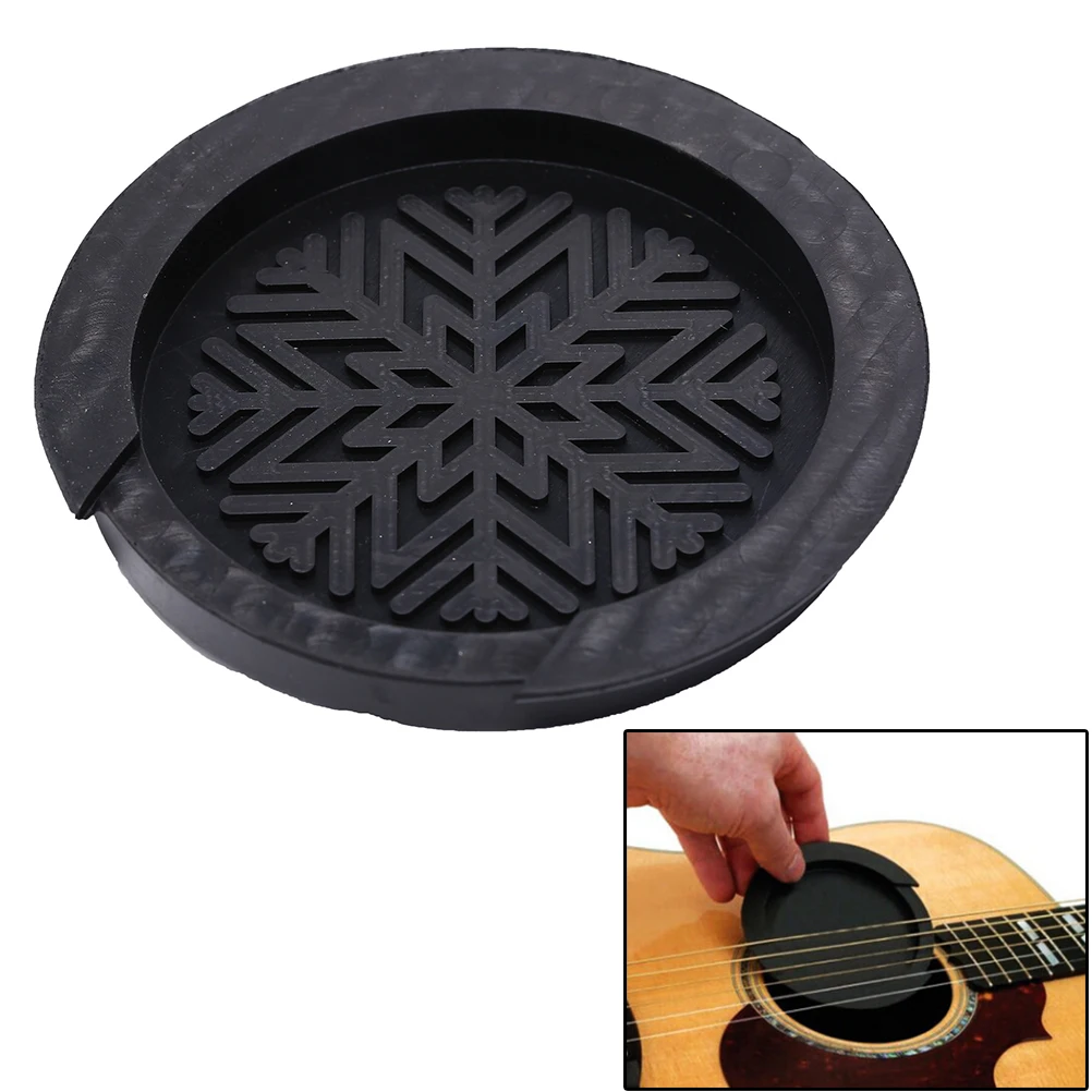 

Flexible Rubber Block Stop Plug Screeching Halt 40"/ 41"/42"Acoustic Guitar Sound Hole Cover For Musical Stringed Black