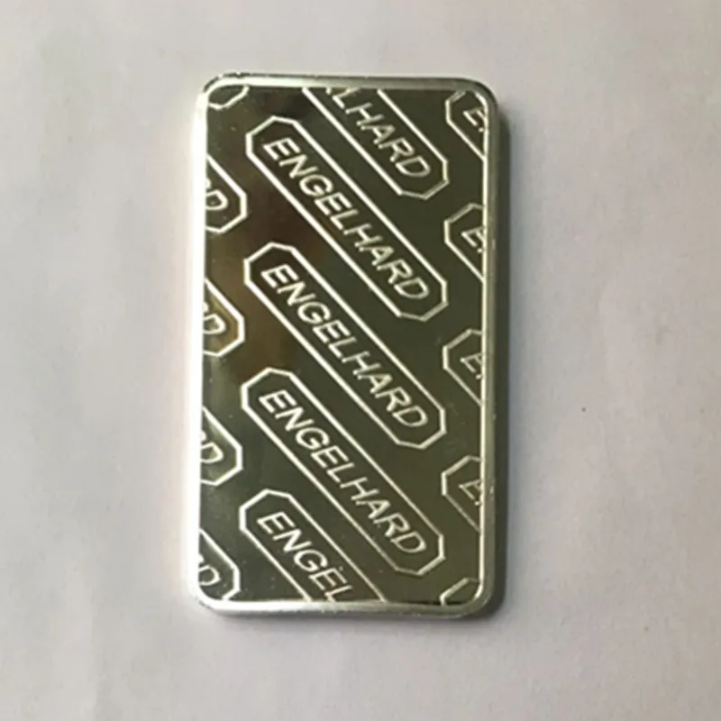 2 шт. Engelhard тонкий серебряный слиток 1 унция посеребренный значок 50 мм x 28
