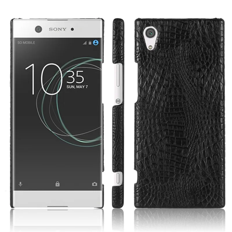 Чехол для Sony XA1 G3112 G3121 Жесткий ПК с узором крокодиловая кожа и задней крышкой из