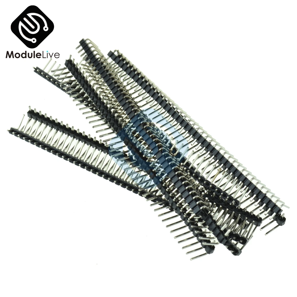 5 шт. шаг 2,54 мм 2x40 Pin 80 Pin Двухрядные Угловые штыревые Коннекторы
