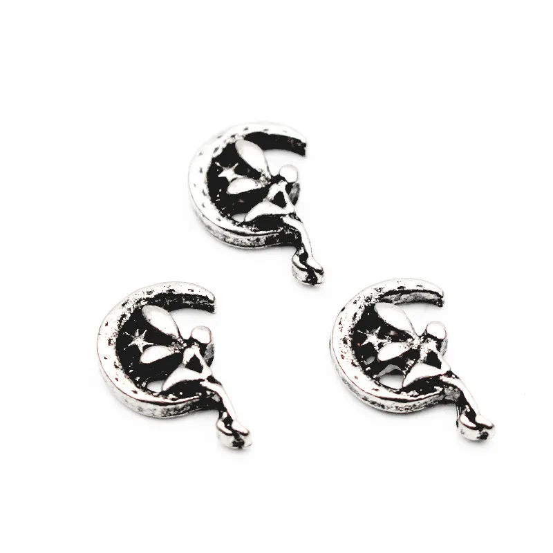 

Серебряные Плавающие амулеты elfin, 10 шт./лот, из стекла, с эффектом памяти, ювелирные поделки медальоны, подвеска, Новое поступление