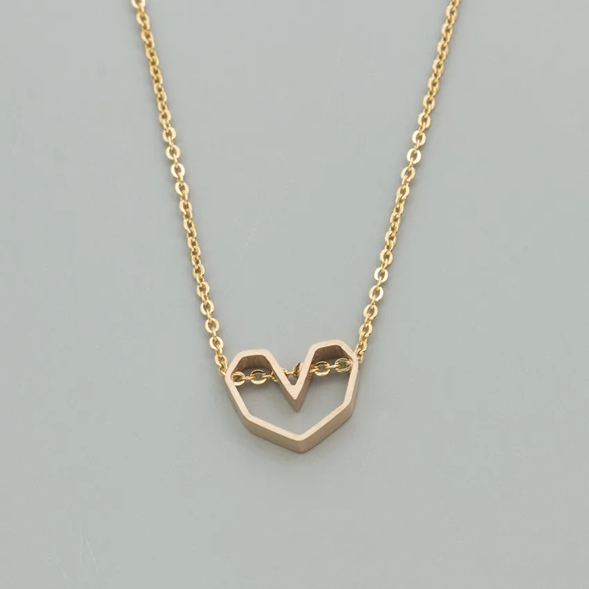 Ожерелье в форме сердца оригами очаровательные ювелирные изделия ожерелье из