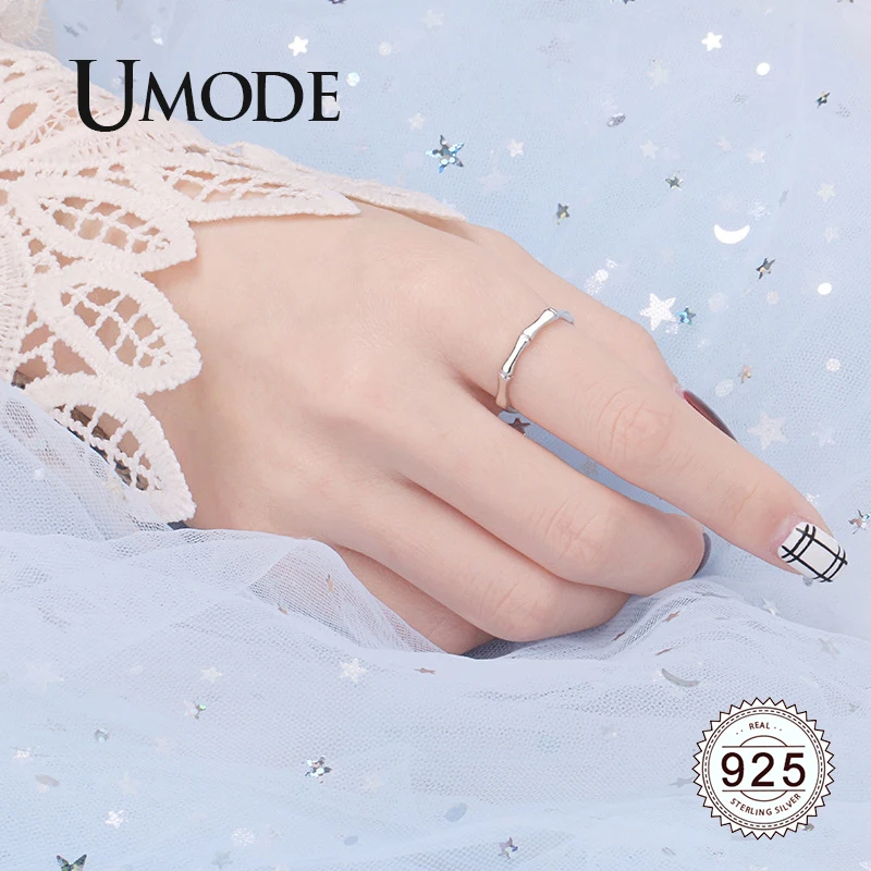 Комплект колец UMODE из стерлингового серебра 925 пробы для пар мужчин и женщин