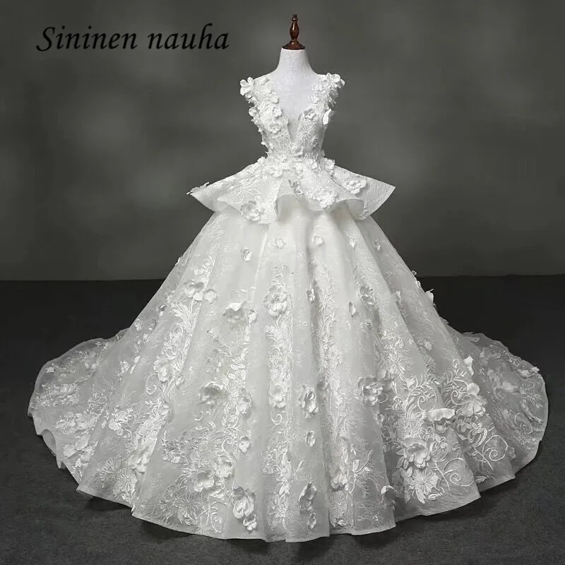 

Белые свадебные платья, свадебные платья, кружевные аппликации, v-образный вырез, бальное платье плюс, Casamento Vestido De Noiva Robe De Mariage 191