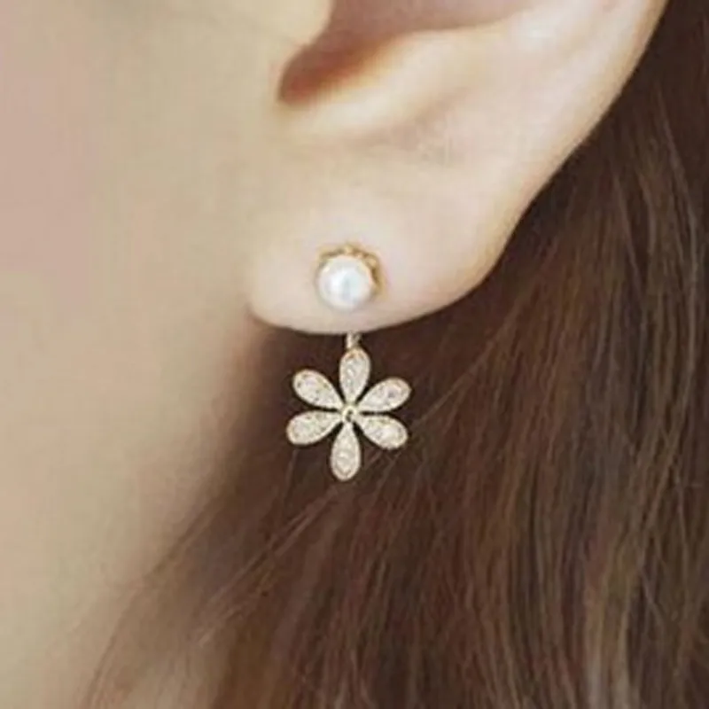 Женские серьги гвоздики с пятью цветами 1 пара|earrings stud flower|women womenflower earrings |