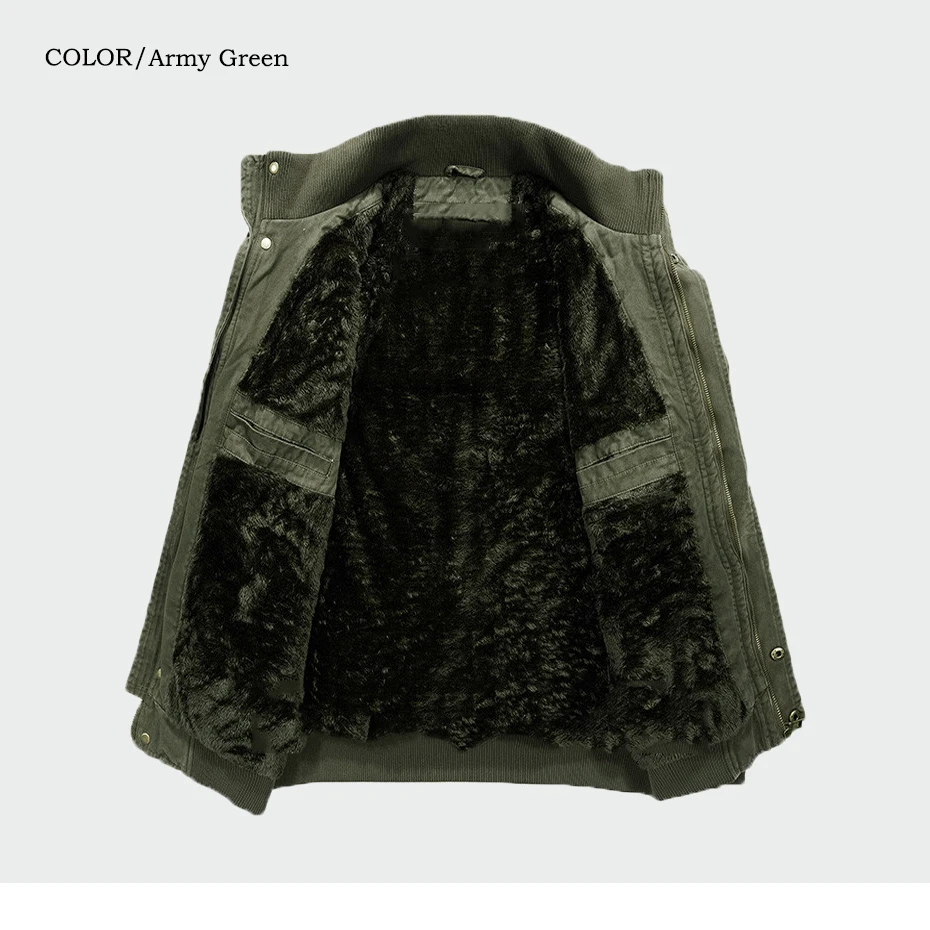 New Men's Winter Parka Brand Jeep Fleece Cool Jacket Men Fashion Bomber Zipper Windbreaker Casual Thick Warm Coat 4XL ML274