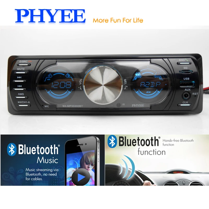 Bluetooth автомобильный радиоприемник 1 Din USB MP3 аудио плеер Dual Экран TF пульты