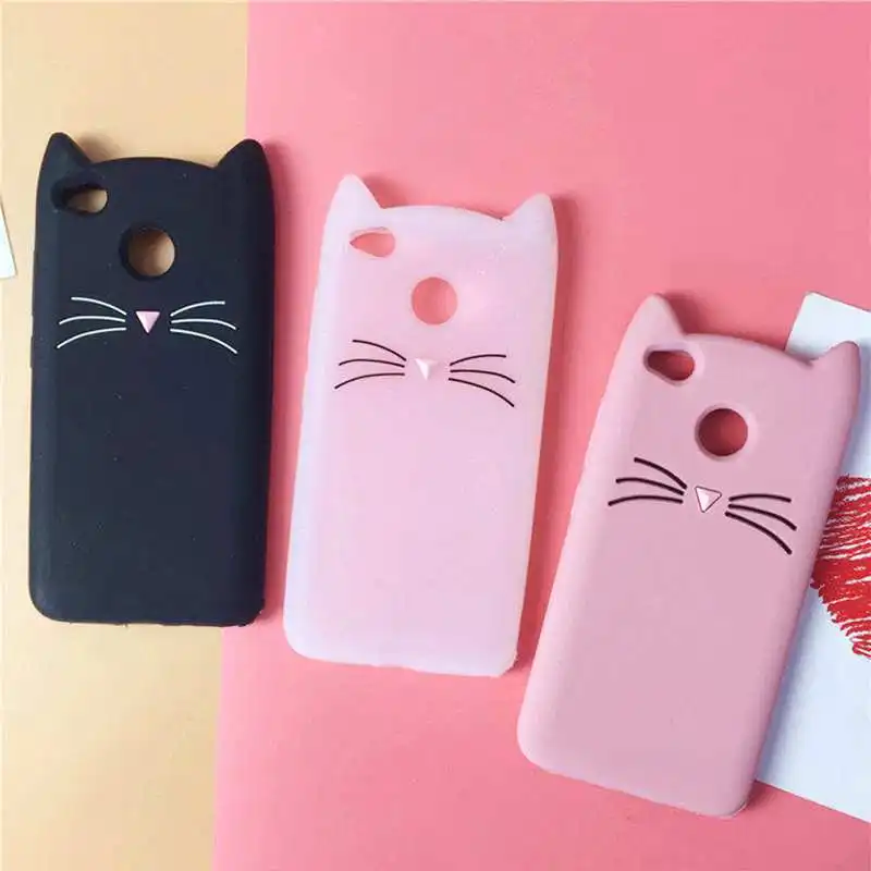 Soinmy 4 x чехол 3D Милые чехлы с ушами бороды и кошек для xiaomi redmi 4x чехол силиконовый мягкий ТПУ блестящий чехол с кошечкой для задней панели redmi4x coque