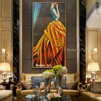 pure hand painted oil painting wall art national beauty girl pictures home decoration abstract figure oil painting on canvas