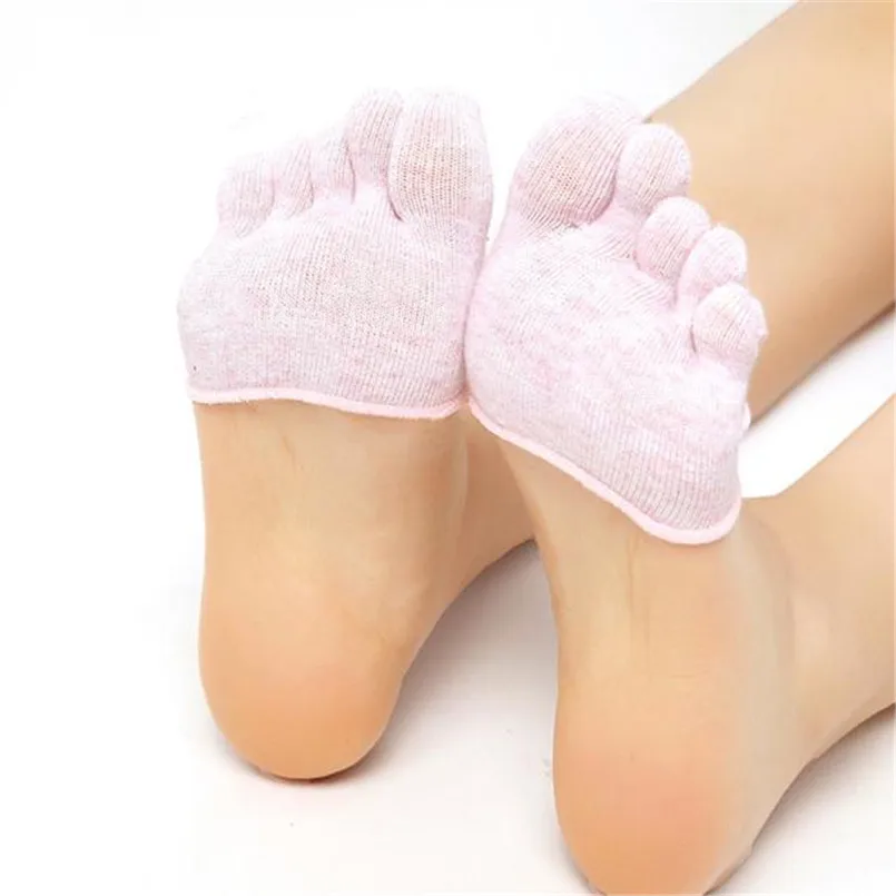 Женские невидимые нескользящие носки для тренажерного зала с пятью пальцами на
