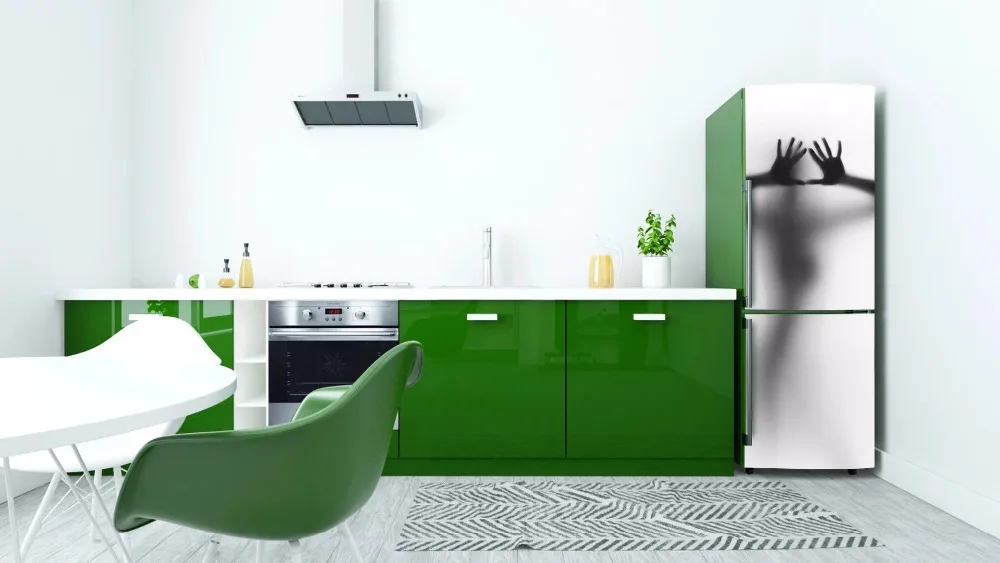 Стикер на холодильник/обои на дверь с изображением сексуальной женщины в тени, водонепроницаемый, самоклеящийся, элемент декора интерьера для кухни.