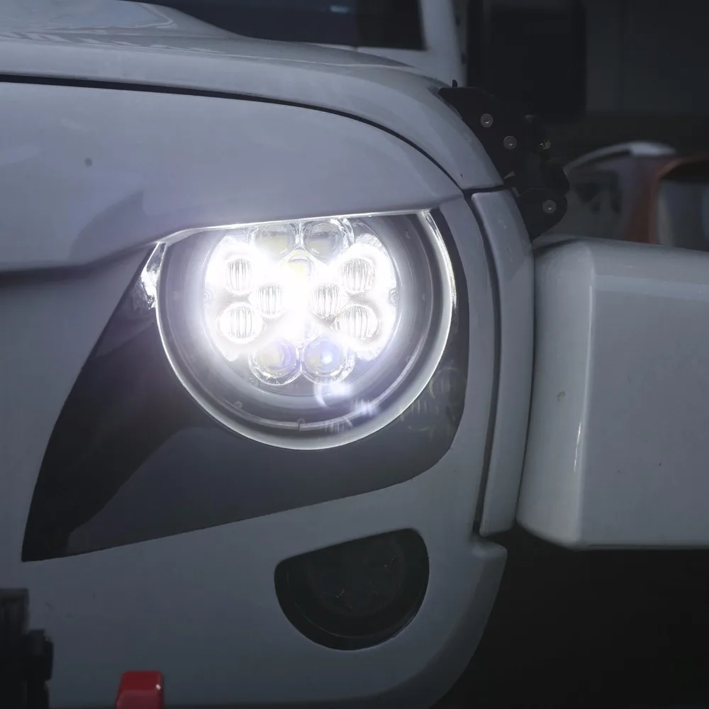 7 дюймов Halo светодиодный фонарь w/ Blue DRL ангельские глазки для 07 - 17 Jeep Wrangler JK &amp