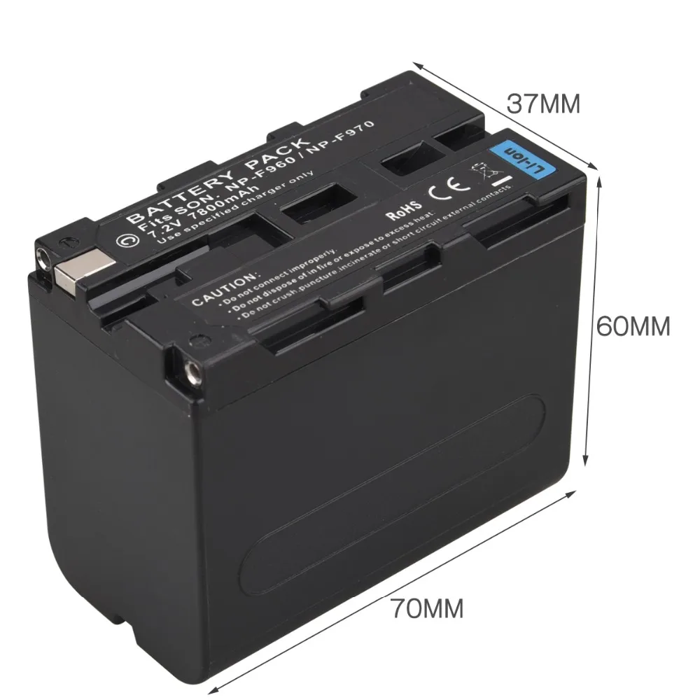 2 шт. батарея большой емкости 7800mAh Bateria NP F960 F970 камеры + зарядное устройство для Sony