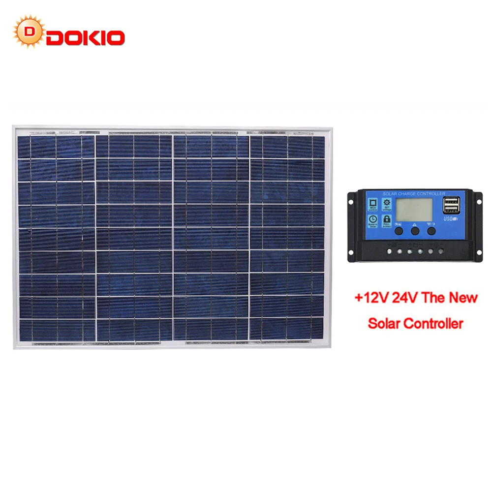 DOKIO 18V 40W поликристаллическая солнечная панель 460*660*25mm Silicon power Painel высокое качество китайская солнечная батарея солнечная фотогальваническая