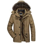 Зимняя мужская куртка в стиле милитари, толстая меховая ветровка с капюшоном, теплое пальто, бархатная парка, размеры 4XL 5XL 6XL, Мужская армейская верхняя одежда, куртки