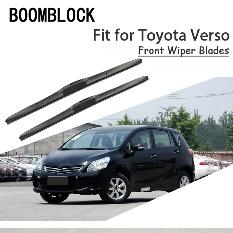 

BOOMBLOCK 2PCS High Quality Front Windshield Wiper Blades For Toyota Verso 2013 2012 2011 2010 2009-2002 Accessories