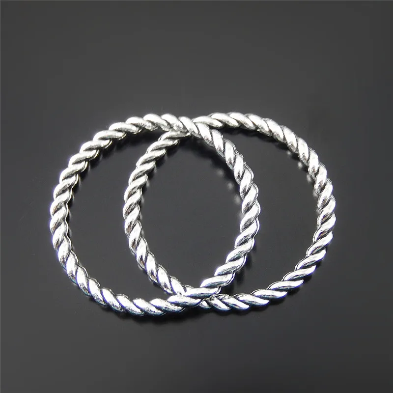 20 шт античный серебряный цвет Круглый Круг Аксессуары для изготовления