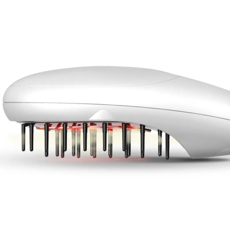 Pro Hair Straightener Steam Brush Negative ion hair care Infrared Protection Wireless Charging Easy To Carry Comb |