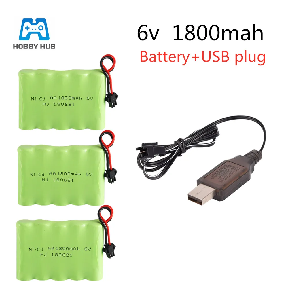 Аккумулятор Hobby Hub ni cd 6v 1800mah AA Радиоуправляемый автомобиль корабль робот