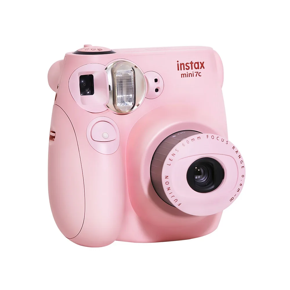 Fujifilm Instax Mini7c мгновенная камера пленочная камера автоматическая фокусировка с батареей чехол для камеры 50 листов пленка милый розовый кофейный цвет
