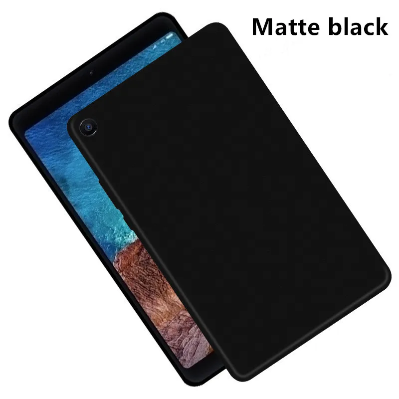 Для Xiaomi Mi Pad 4 Plus 2018 мягкий силиконовый матовый черный ТПУ чехол накладка с принтом
