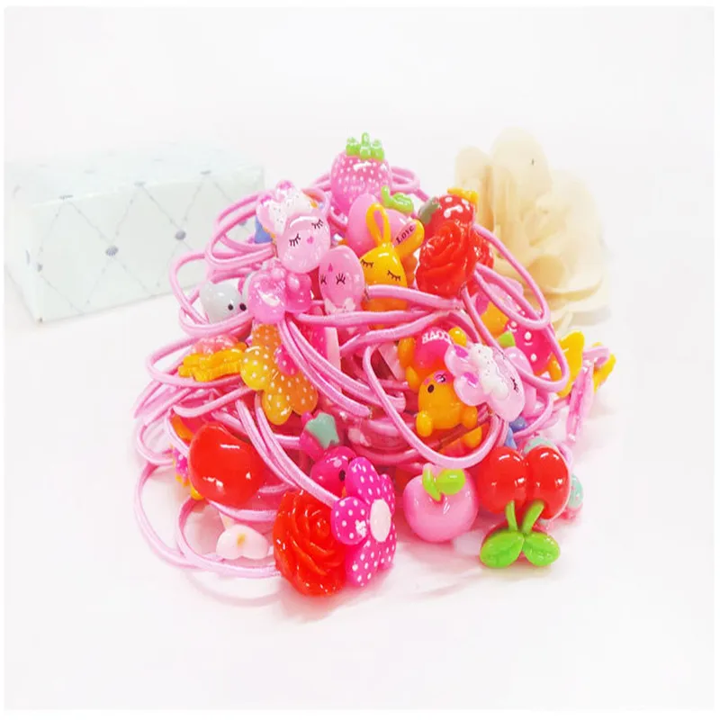 10 шт./лот корейские модные эластичные повязки для волос цветочный бант резинка