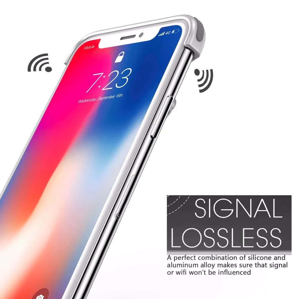 Oatsbasf водителя металлический корпус для IPhone X Дело личность В виде ракушки бампер
