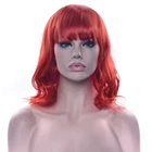 Soowee кудрявые красные оранжевые синтетические волосы парики из высокотемпературного волокна черные розовые коричневые женские парики для косплея