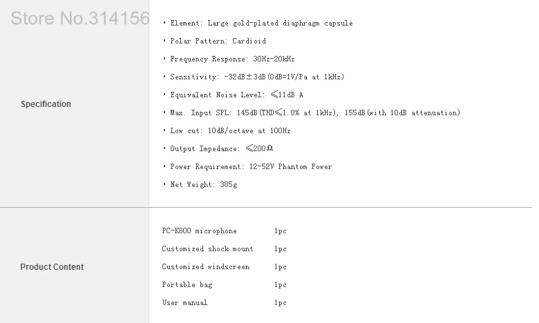 Takstar PC-K800/ПК K800 профессиональный конденсаторный микрофон для профессиональных студий звукозаписи следующих применений: представления на сцене инструменты