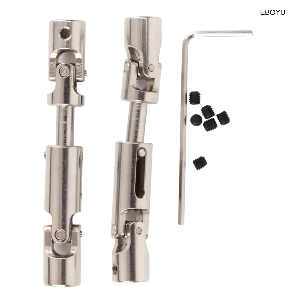 2 шт. * EBOYU металлический приводной вал для WPL Henglong B1 B14 B16 C14 C24 B24 B26 JJRC Q61 Q60 FY001 FY002 FY003 RC Truck RC Crawler