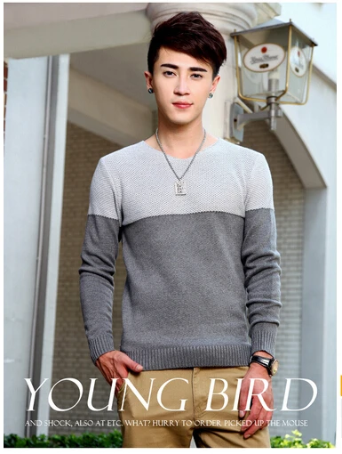 Men одежда мужчины в зима хлопок серый с v образным вырезом полный рукав причинно