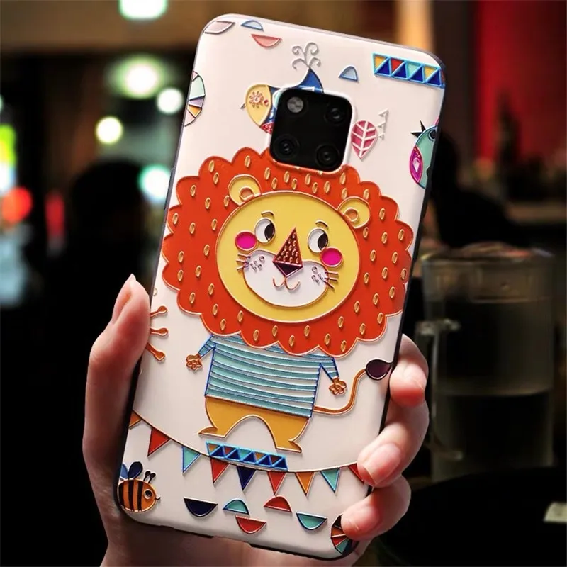 Милый чехол для мобильного телефона Huawei P20 Lite P30 Pro Mate 10 9 чехлы сотовых телефонов