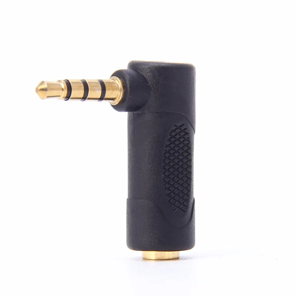 

OOTDTY 1PC 3.5mm Jack Right Angle Male To Female Audio Stereo Headphone Plug Adapte