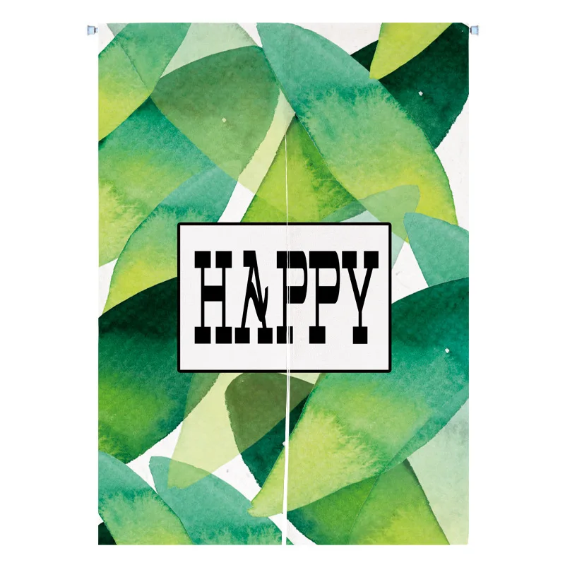 Северная Европа занавеска с узором зеленых растений утолщенная хлопковая