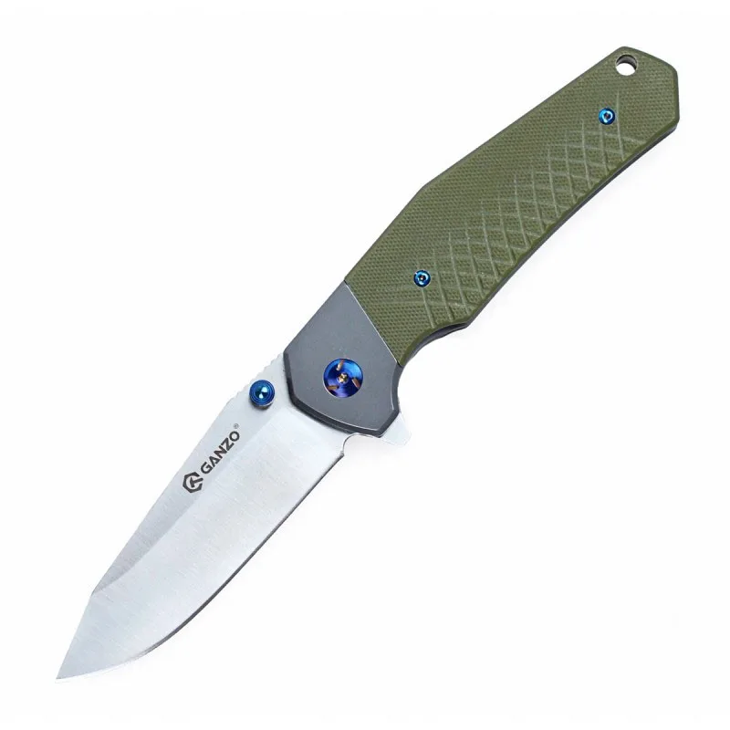 Зеленый Ganzo Firebird G7491 Складной нож 440C Лезвие G10 Ручка складное Лезвие Охотничий Тактический военный Мультитул супер красивые ножи - Цвет: Зеленый