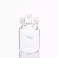 single layer cylindrical flat bottom five necked flask 2000mljoint 2932single layer reactor bottlemicro oblique neck