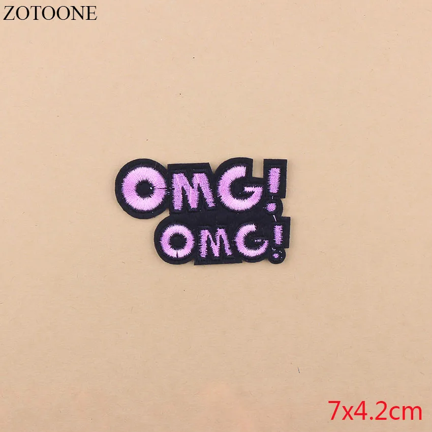 Нашивка ZOTOONE с буквами алфавита Мультяшные нашивки для одежды вышитая черная