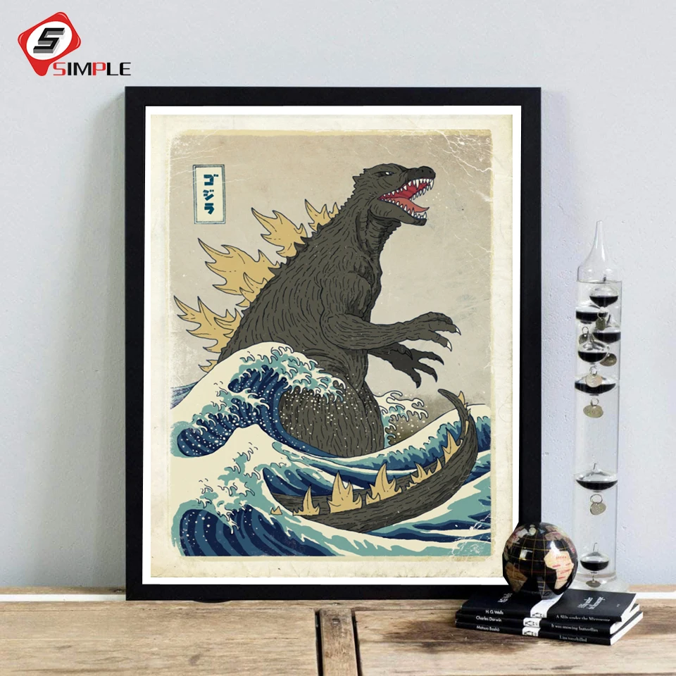 

Japan The Great Wave of Kanagawa Painting Art Prints Home Decor Canvas Painting For Living Room Wall Picture Poster Print Frame