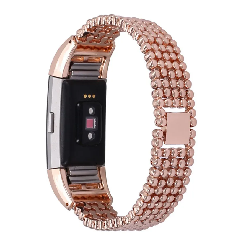 Браслет со стальными бусинами Смарт часы ремешок для Fitbit Charge 2 (2016) SZ1219|bracelet smart