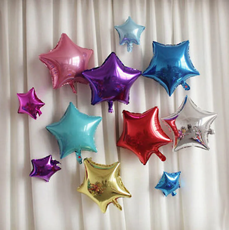 5 шт Бесплатная доставка Разноцветные 18 дюймовые пятиконечные звезды