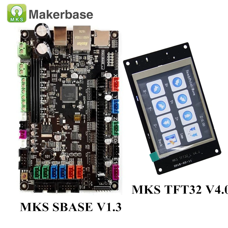 Части 3d принтера MKS SBASE V1.3 смарт контроллер Smoothieboard + TFT32 V4.0 дисплей совместимый