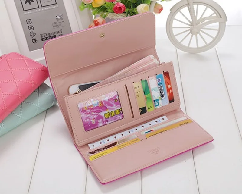 Новинка Модный женский кошелек фирменный длинный дизайн женские кошельки