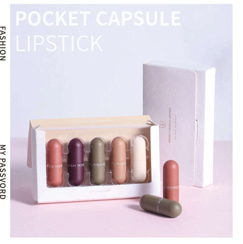 5 шт./компл. водостойкая матовая помада стойкая Увлажняющая губная набор для