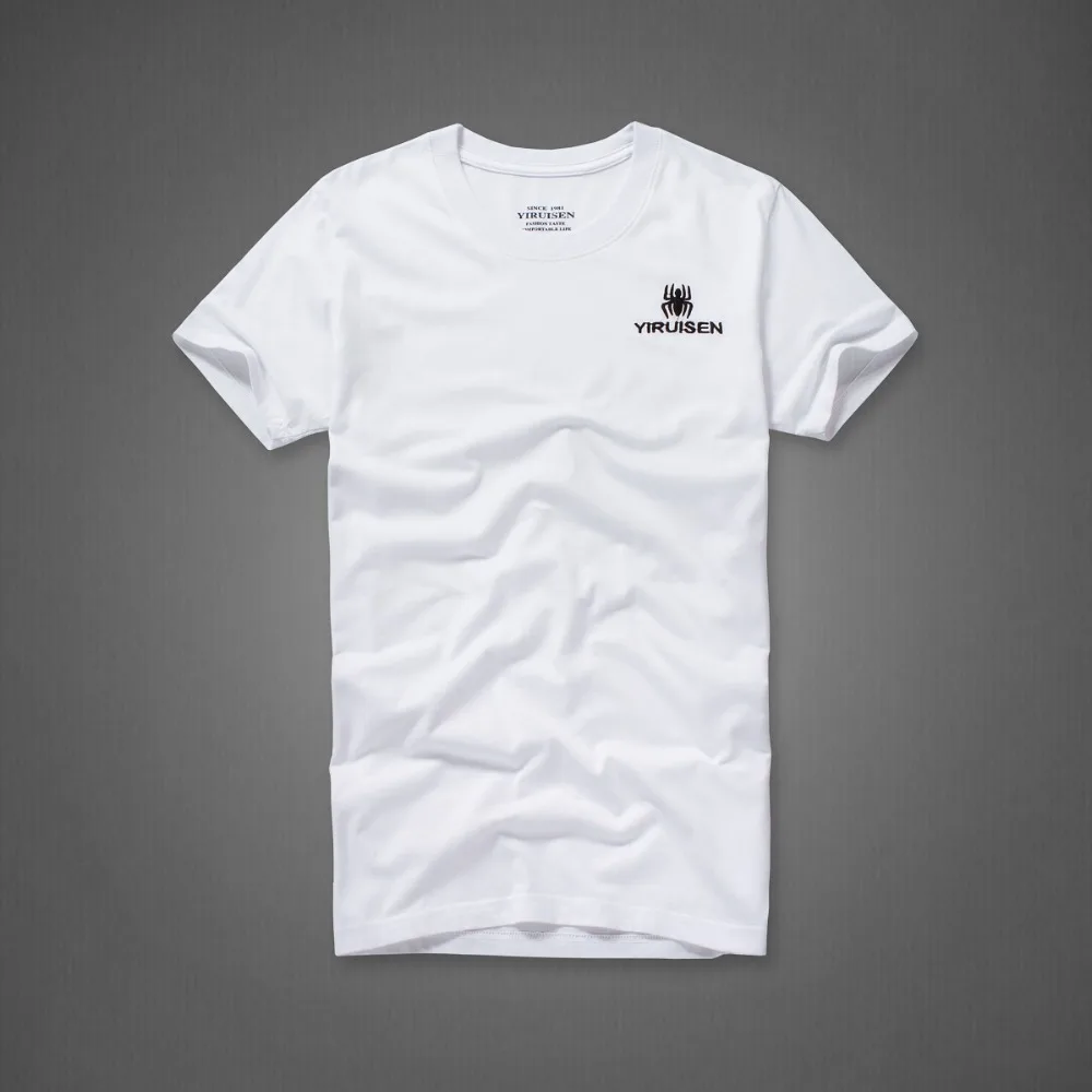 YiRuiSen Мужская футболка из 100% хлопка Высококачественная брендовая мягкая и