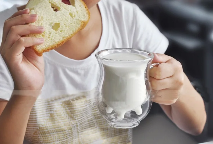 250Ml Creative Cow Double Layer Glass Creamer Cup Lovely Milk Jug Juice Tea Coffee Cup Clear Glass Mug Milk Frother Bottle Beer