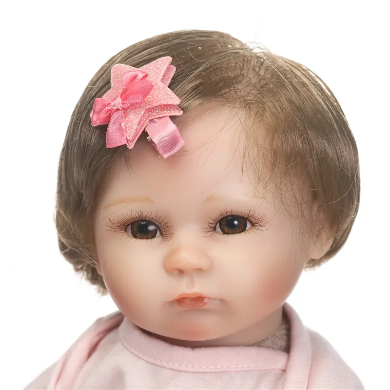 

Girl Bebes reborn silicone dolls 18"40cm lifelike newborn babies princess dolls rooted hair soft BJD doll gift alive bonecas