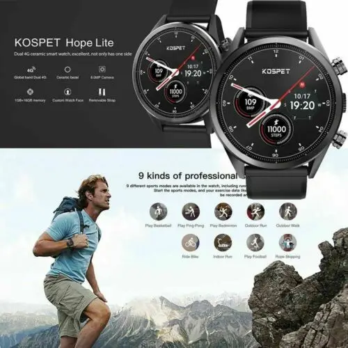 

Business Men High-end 4G Smart Watch 1.39 inch For Android 7.1 Long standby SIM Card Dial Call Heart Rate Tracker Camera Watches