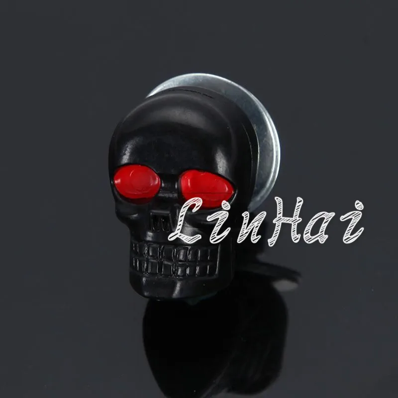 10X черный мотоцикл номерной знак рамка Болт Винты череп застежка красный глаз|screw