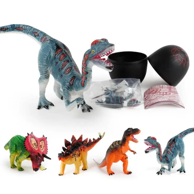 HKXZM 4PCS/SET 11 Stylesl Animal Dinosaurs Puzzle Egg Dino Eggs PVC Model Toys Collectible Children Education Kids | Игрушки и хобби
