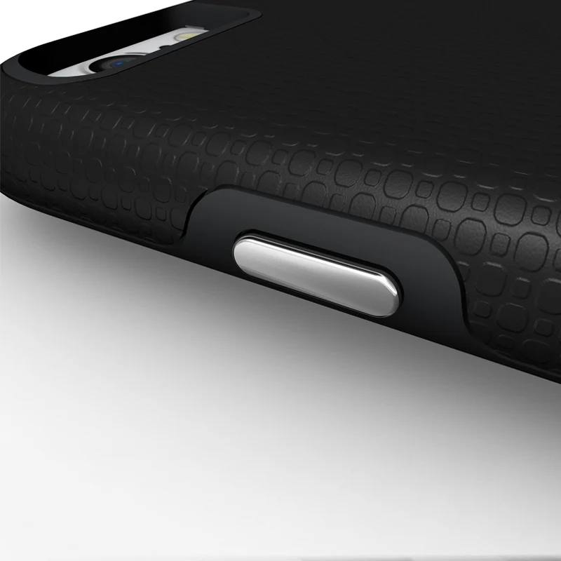 Для Apple iPhone 6 plus роскошный мягкий силиконовый Жесткий PC Combo Алюминий Кнопка